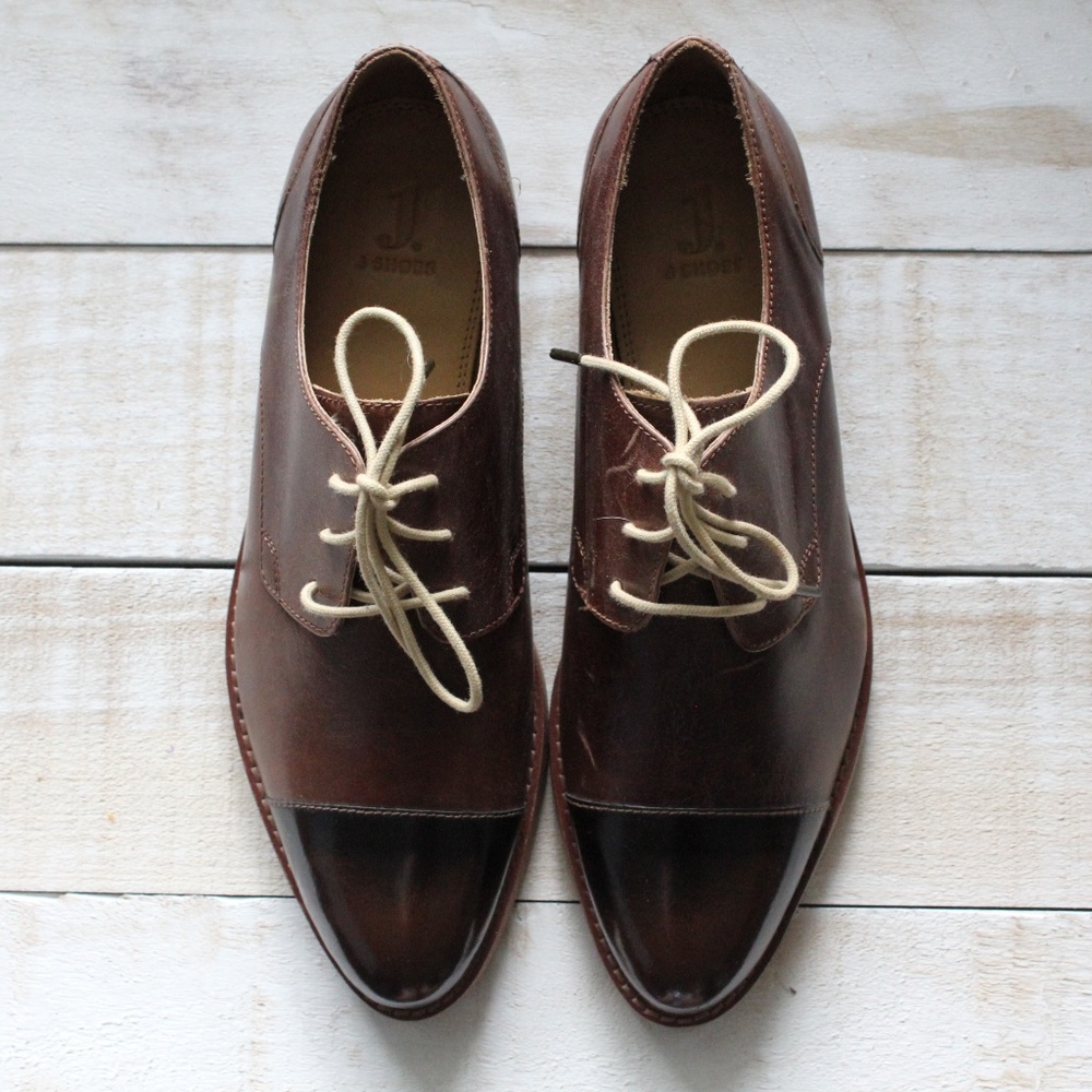 J Shoes Women's Sally Brown Leather Oxford